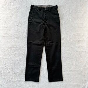 Haggar Boys No Iron Khakis Black Flat Front Pockets Comfort Waist Dress Pants 18